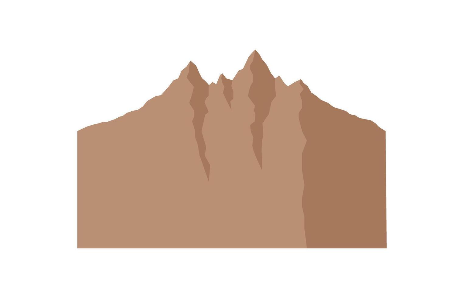 Cartoon cliff silhouette vector