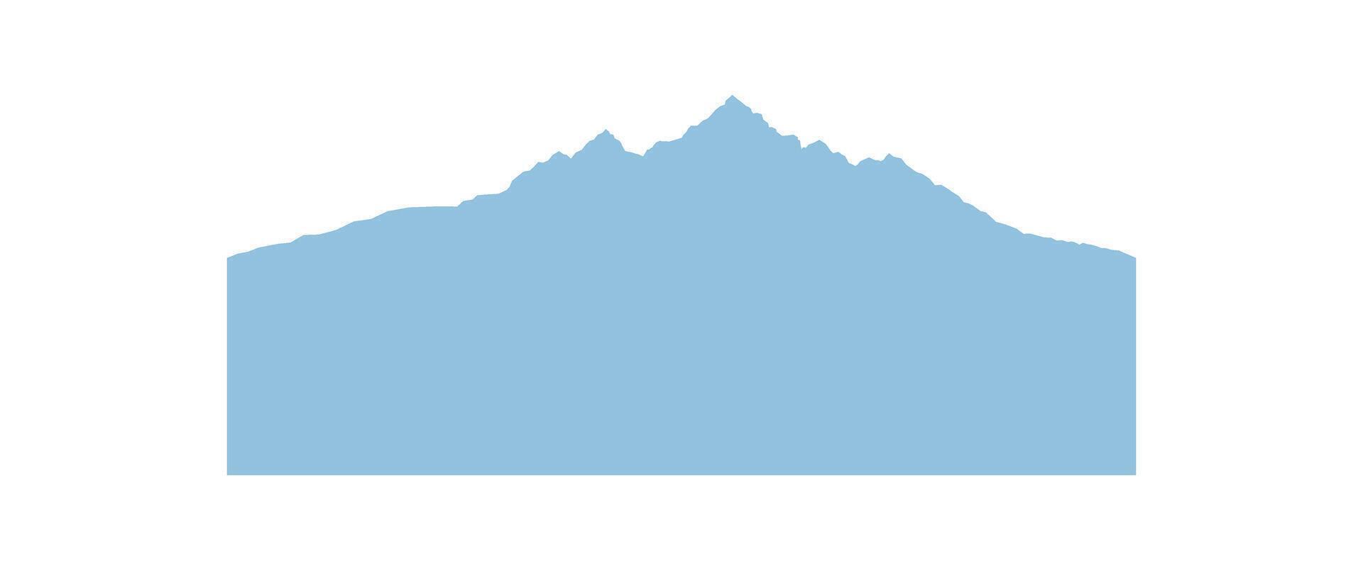 Flat snow mountain top vector