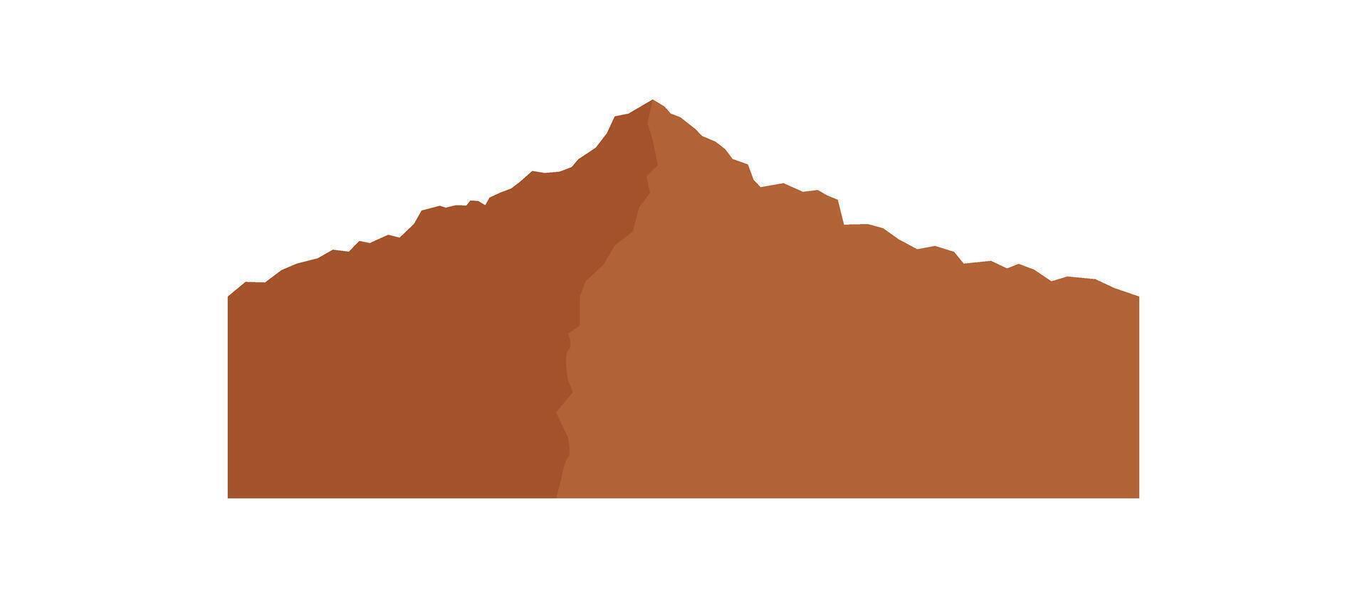 Minimalist cliff peak vector