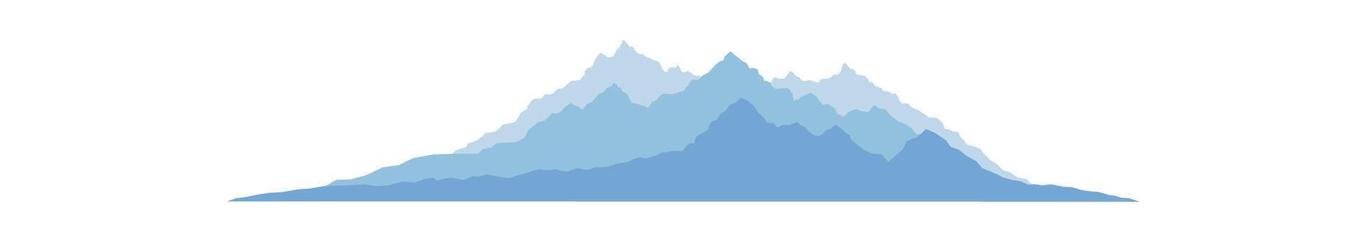 Abstract winter mountain relief vector