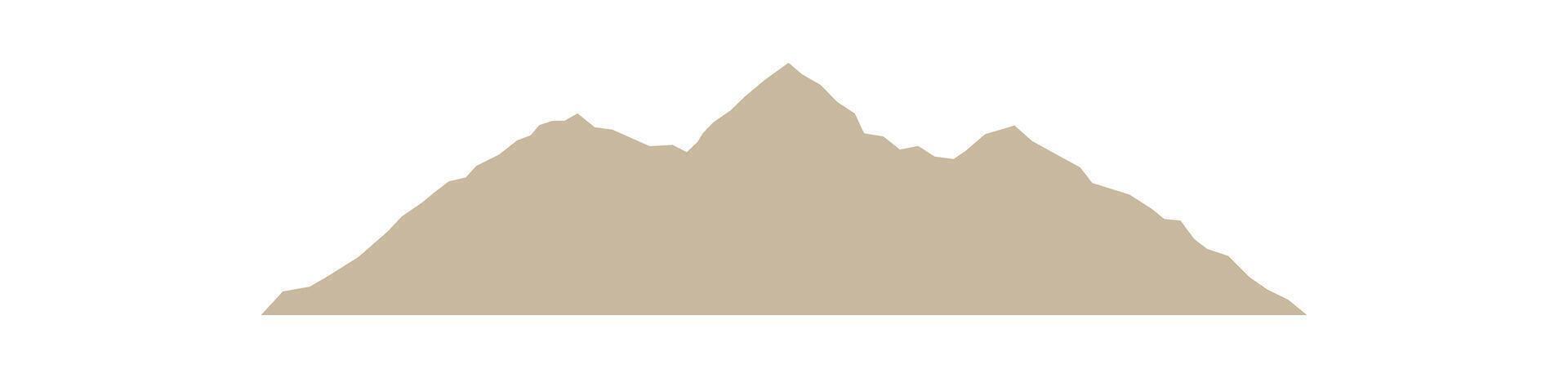 Flat cliff relief vector