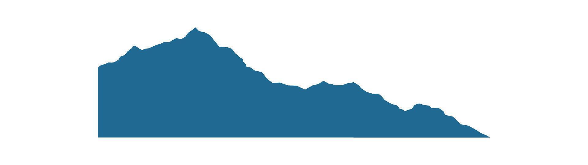 Minimalist ice mountain relief vector