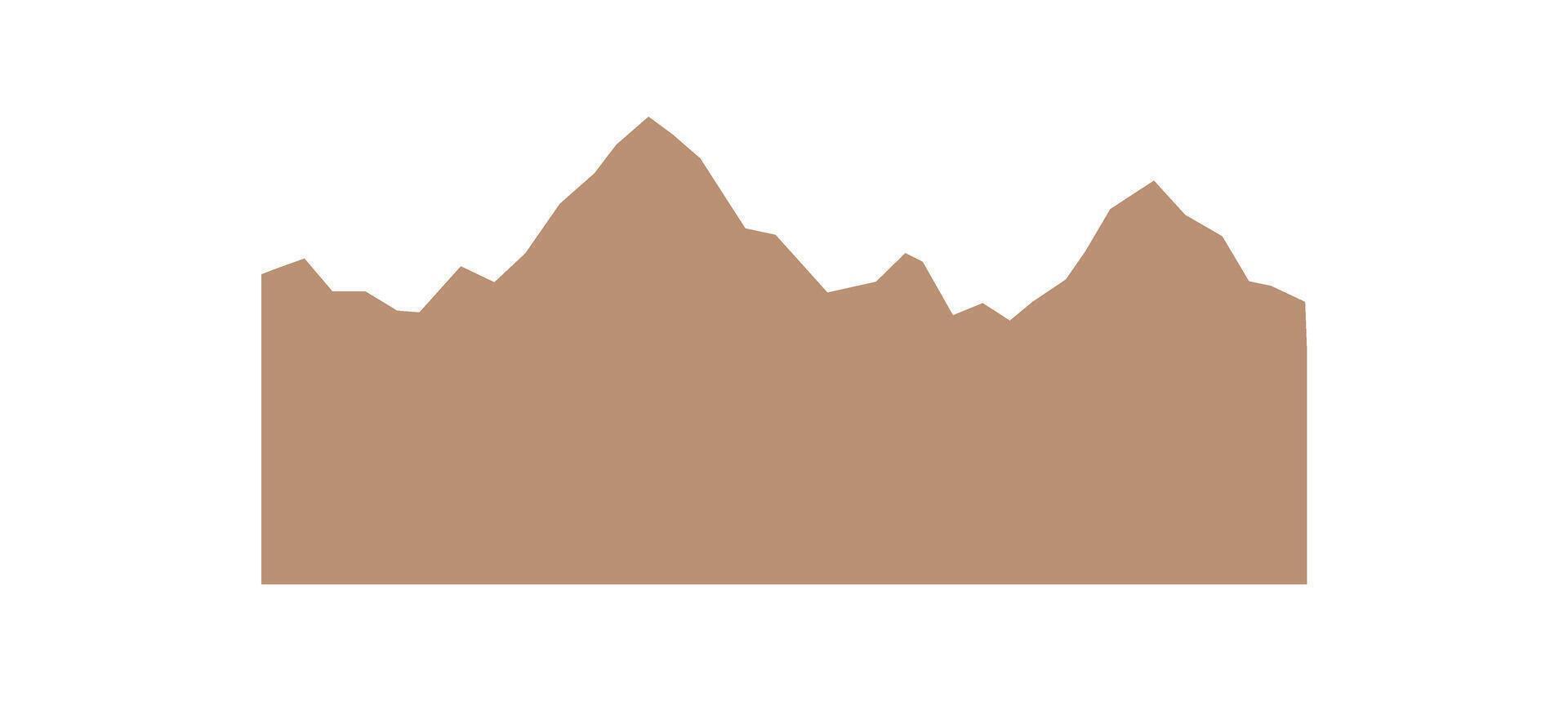 Cartoon mountain silhouette vector