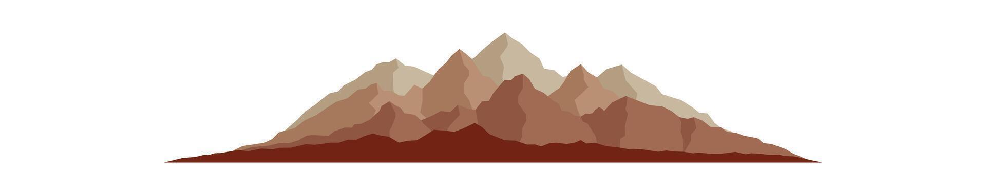 Flat hill peak vector