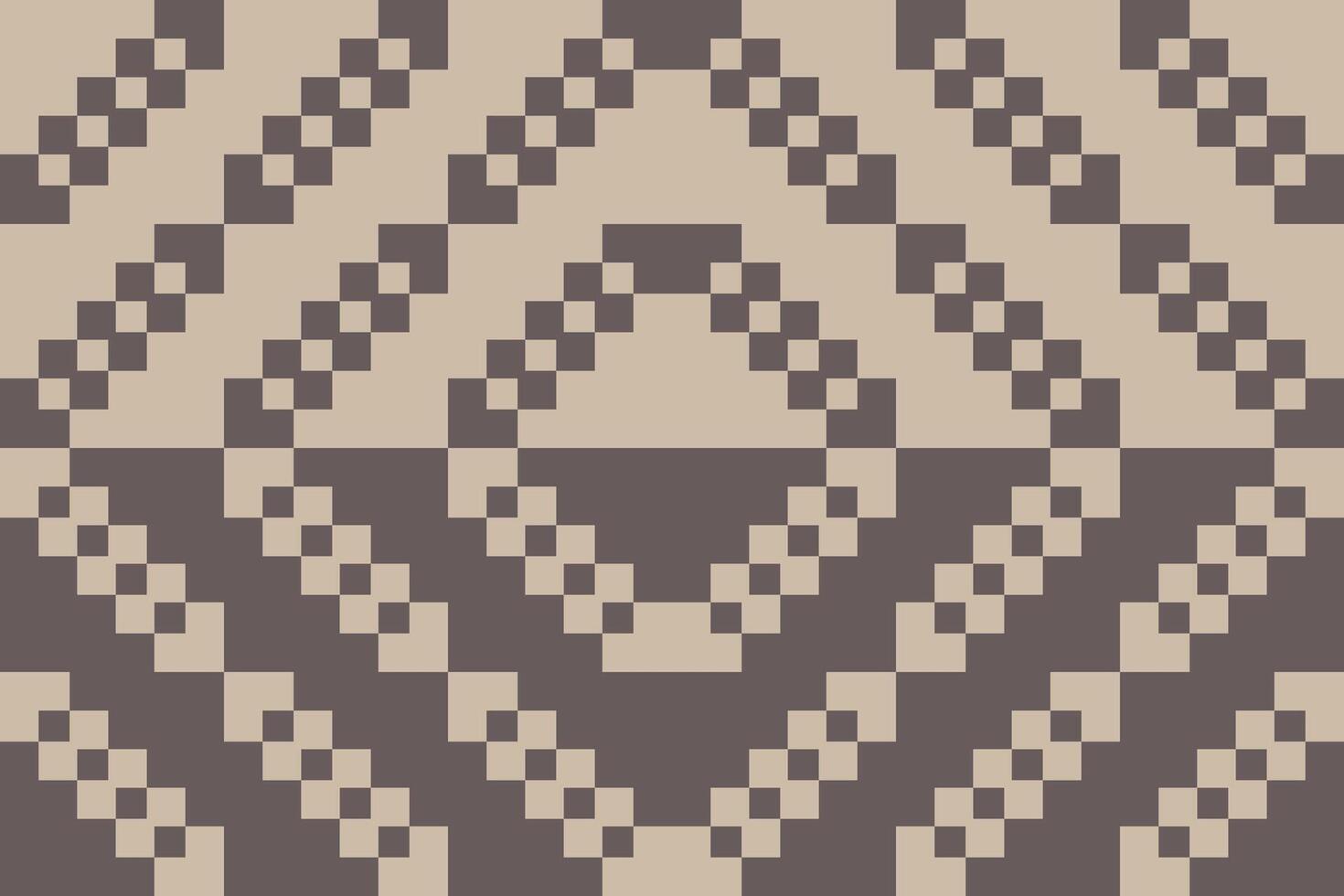A brown patterned background with squares and triangles vector