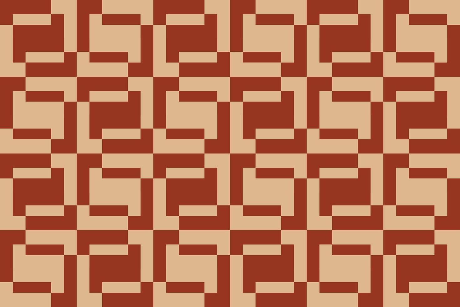 A pattern of rectangles in red and beige vector