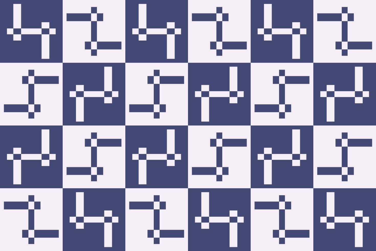 A pattern of squares with white and blue rectangles vector