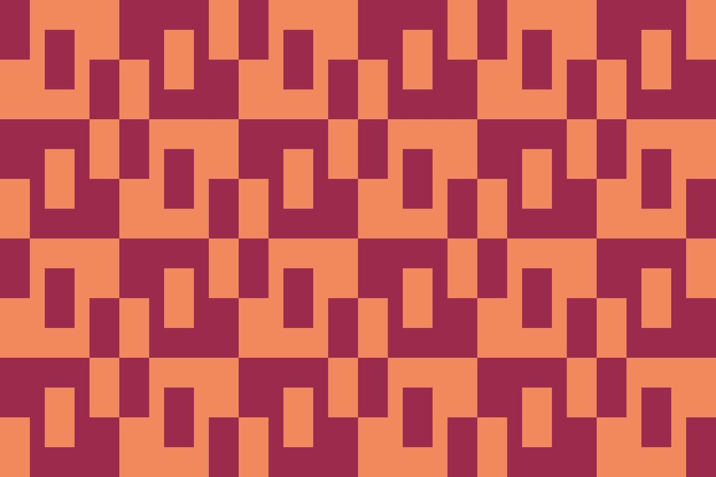 Geometric pattern of rectangles in orange background vector