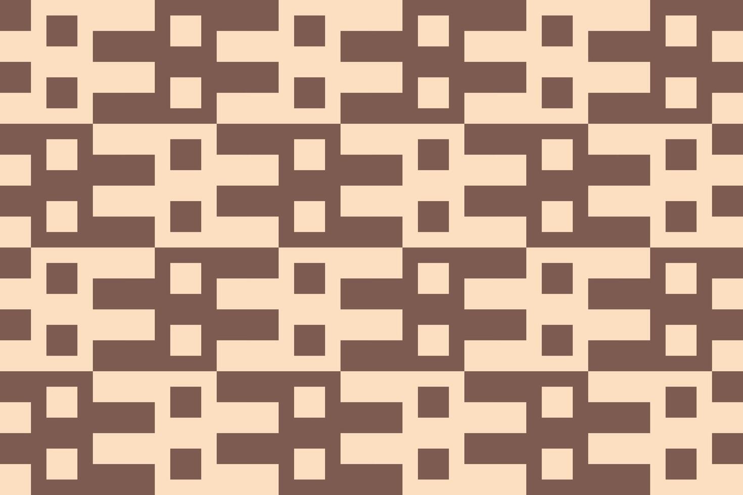 A brown square and rectangle checkered geometric pattern vector