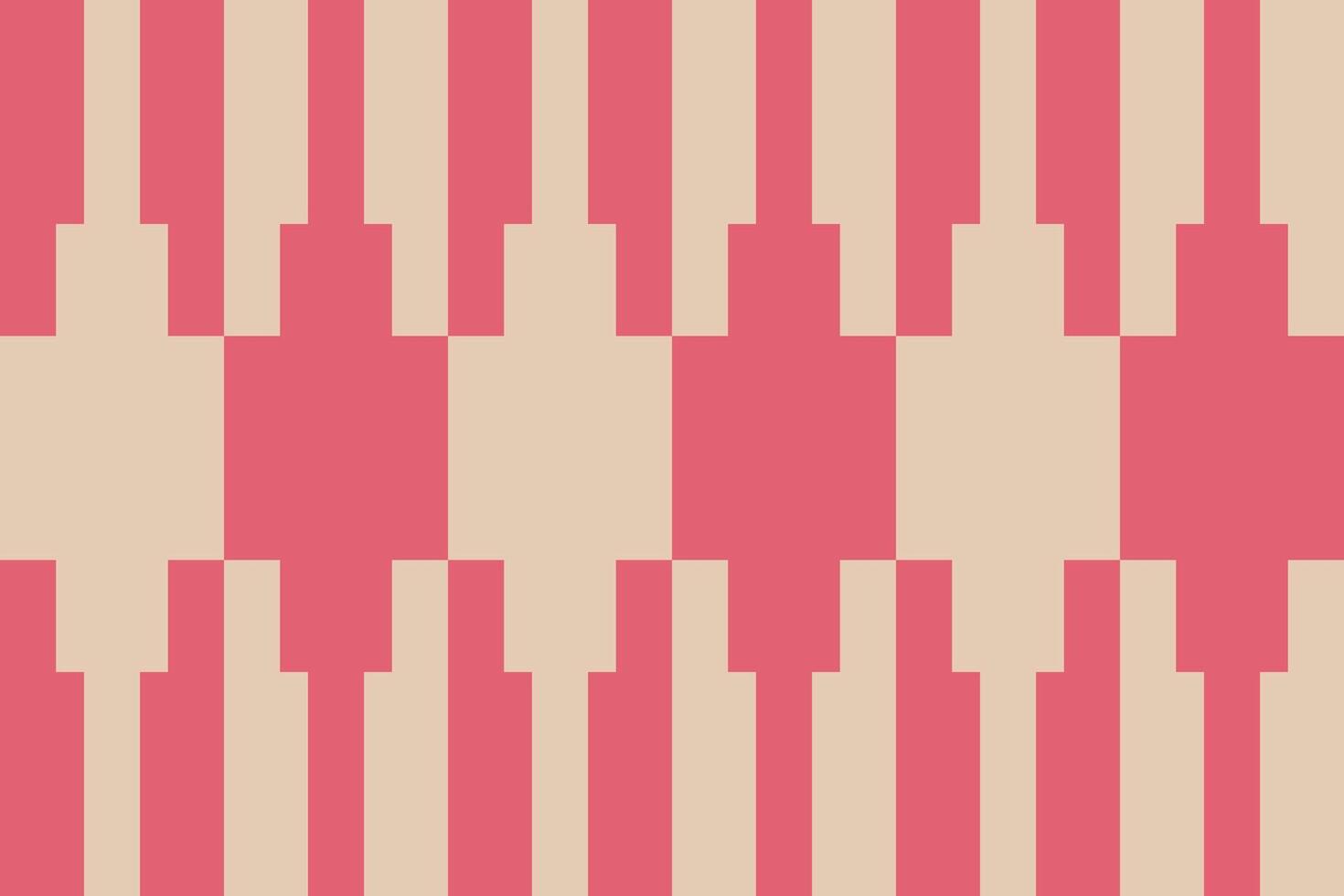 A pink and beige striped rectangle pattern vector