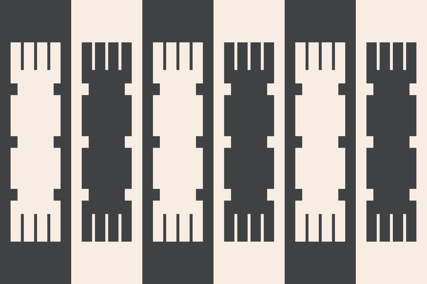 A black and white striped pattern with several rectangles vector