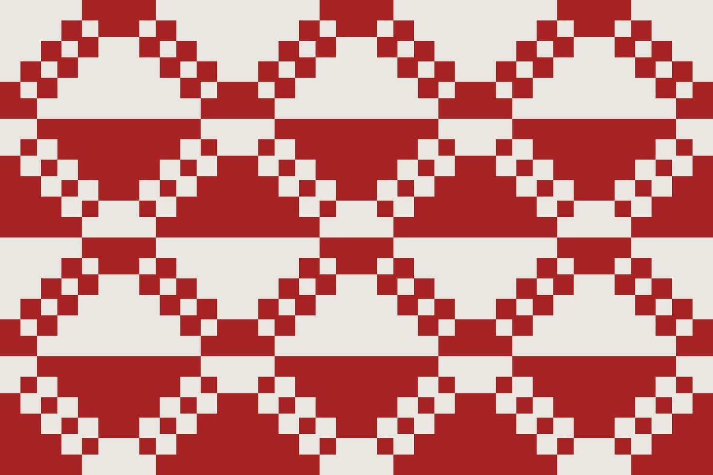 A red and white checkered square pattern vector