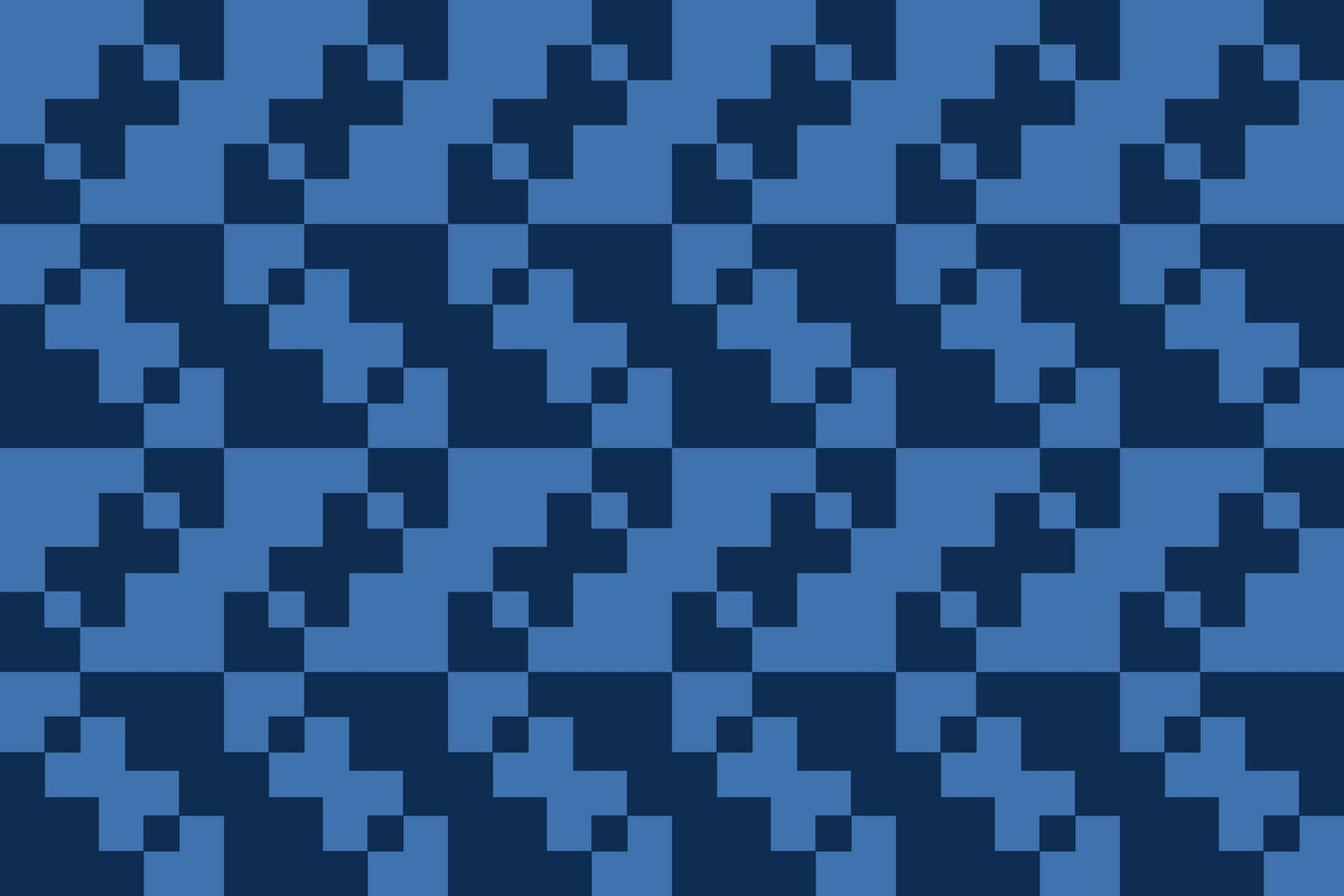 A blue and black checkered square and rectangle pattern vector