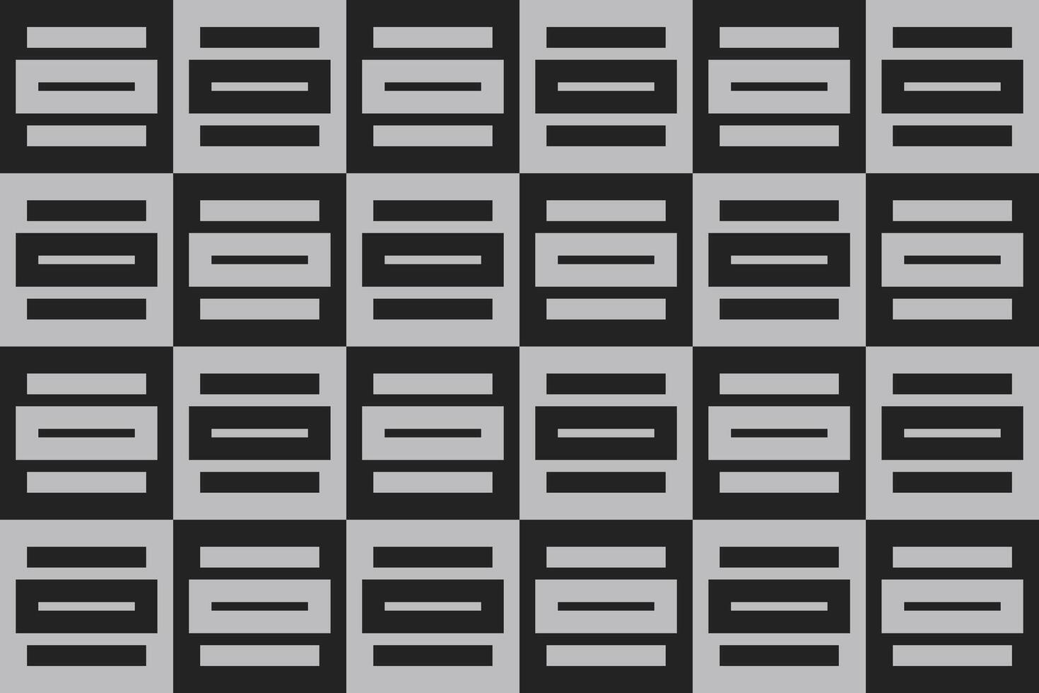 Black and gray pattern with rectangles vector