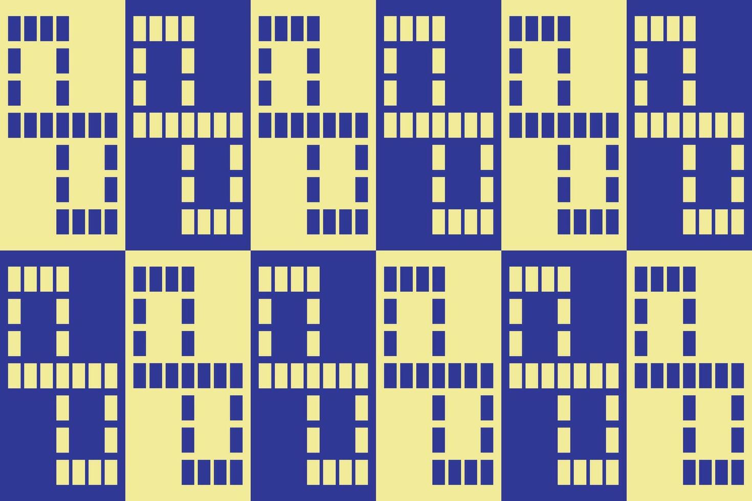 Blue and yellow pattern with squares vector