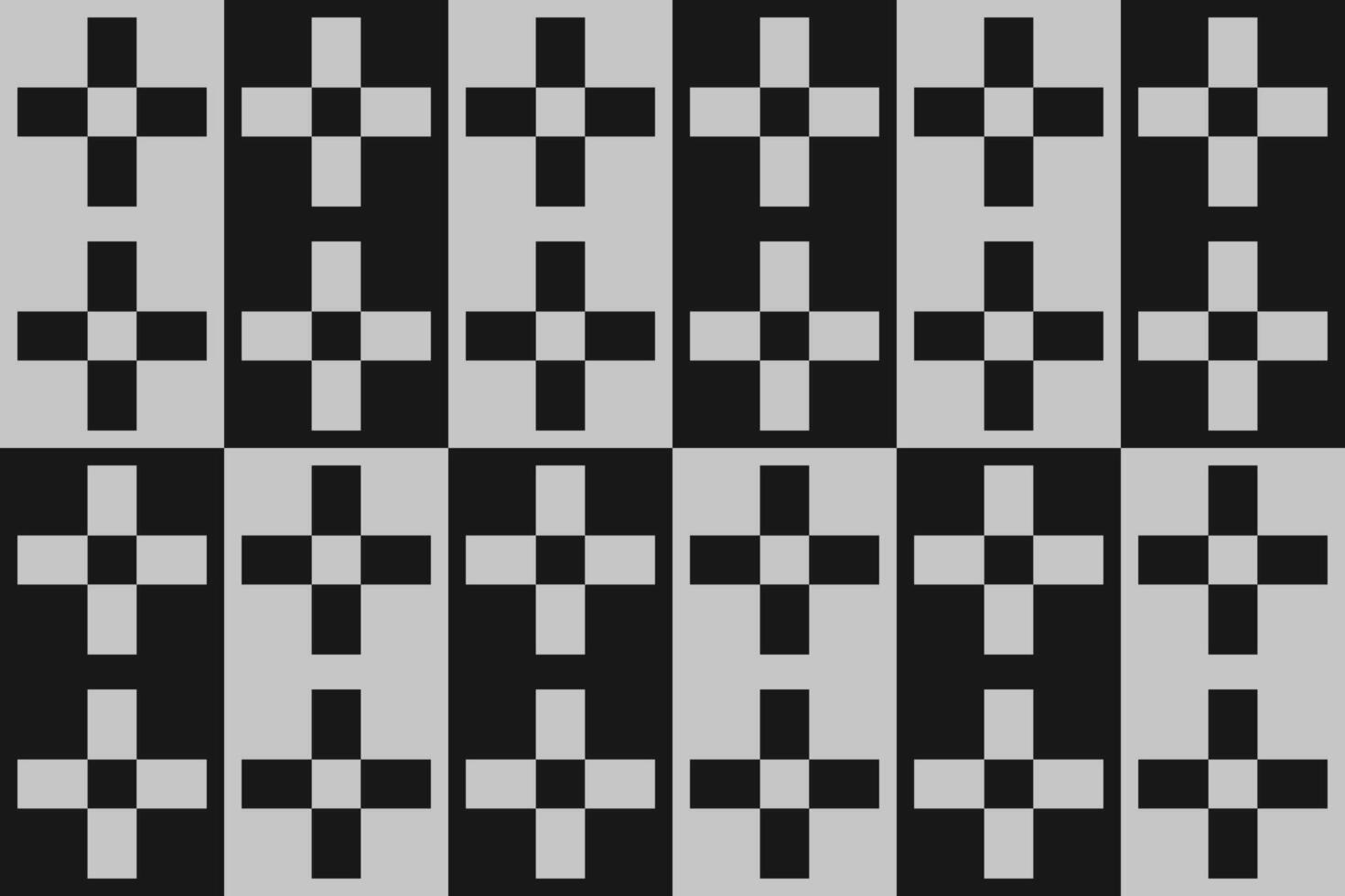 A black and gray checkered pattern with squares vector