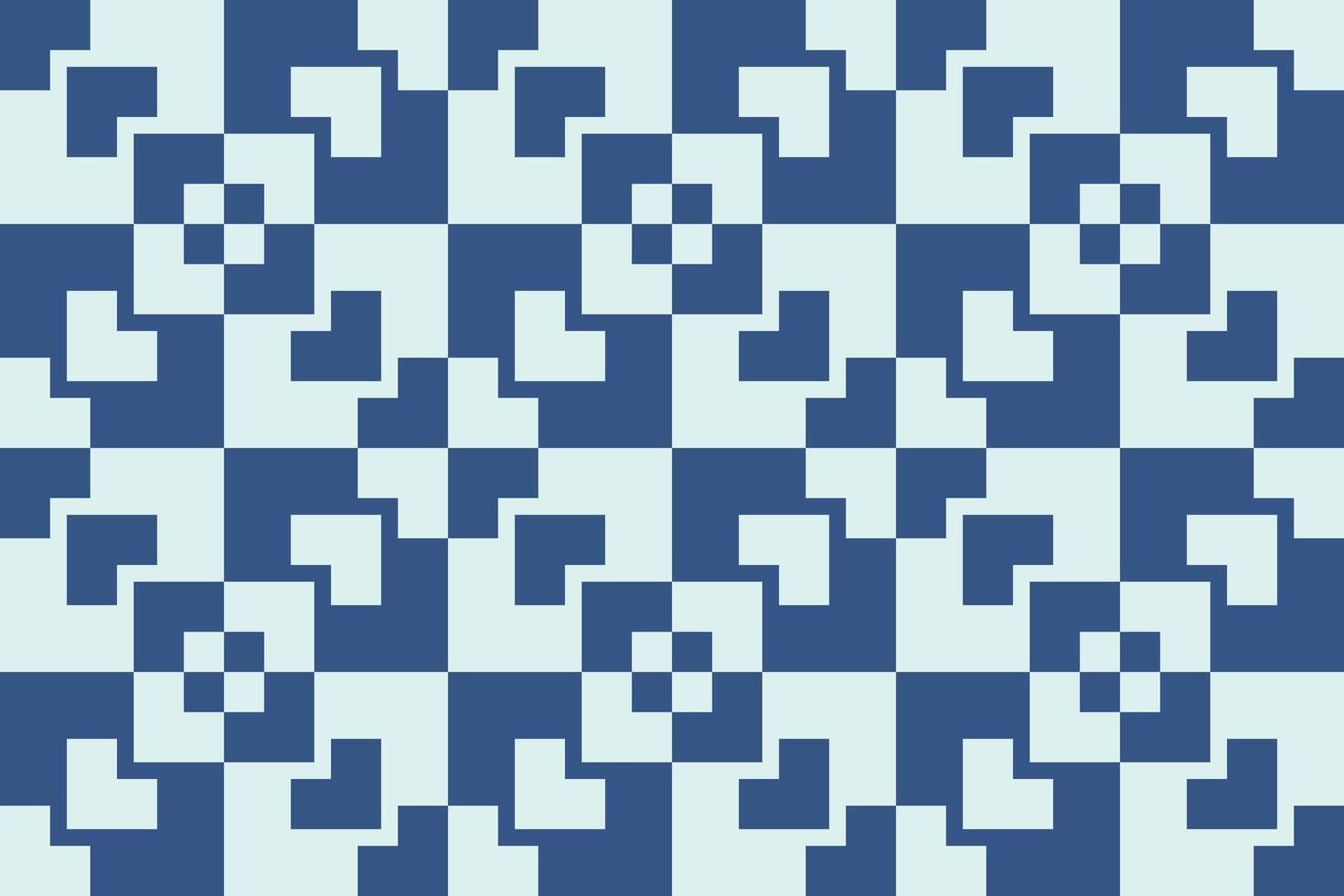 A blue and white checkered square pattern vector