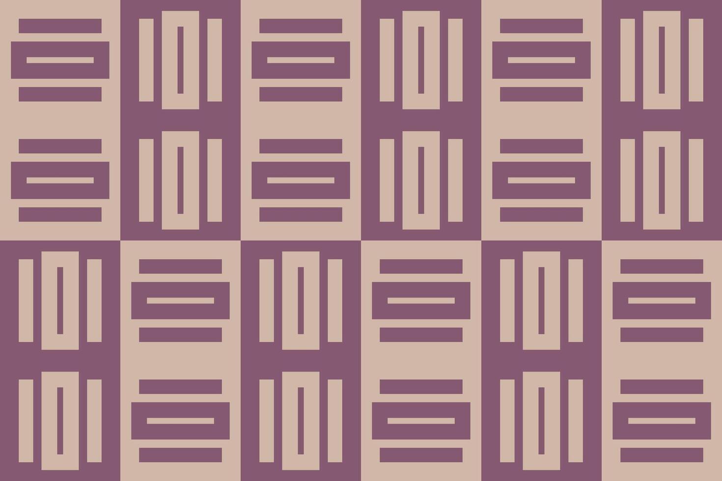 Purple and beige geometric pattern with rectangles vector