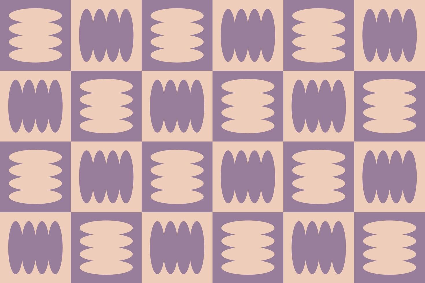 A purple and beige pattern with a large oval vector