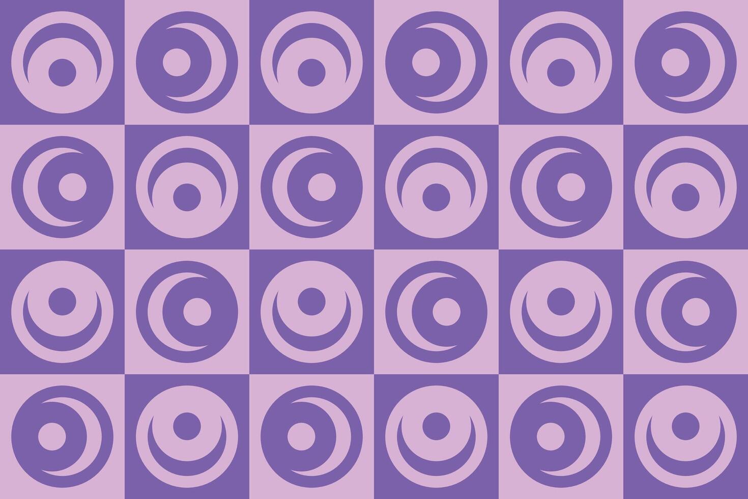 Purple circles on a checkered background vector