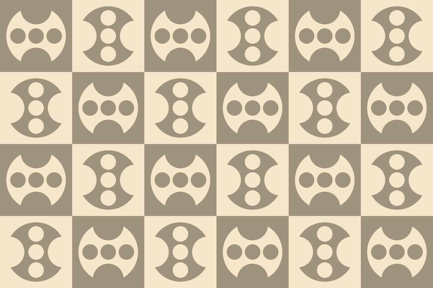 A pattern with many brown circles on it vector