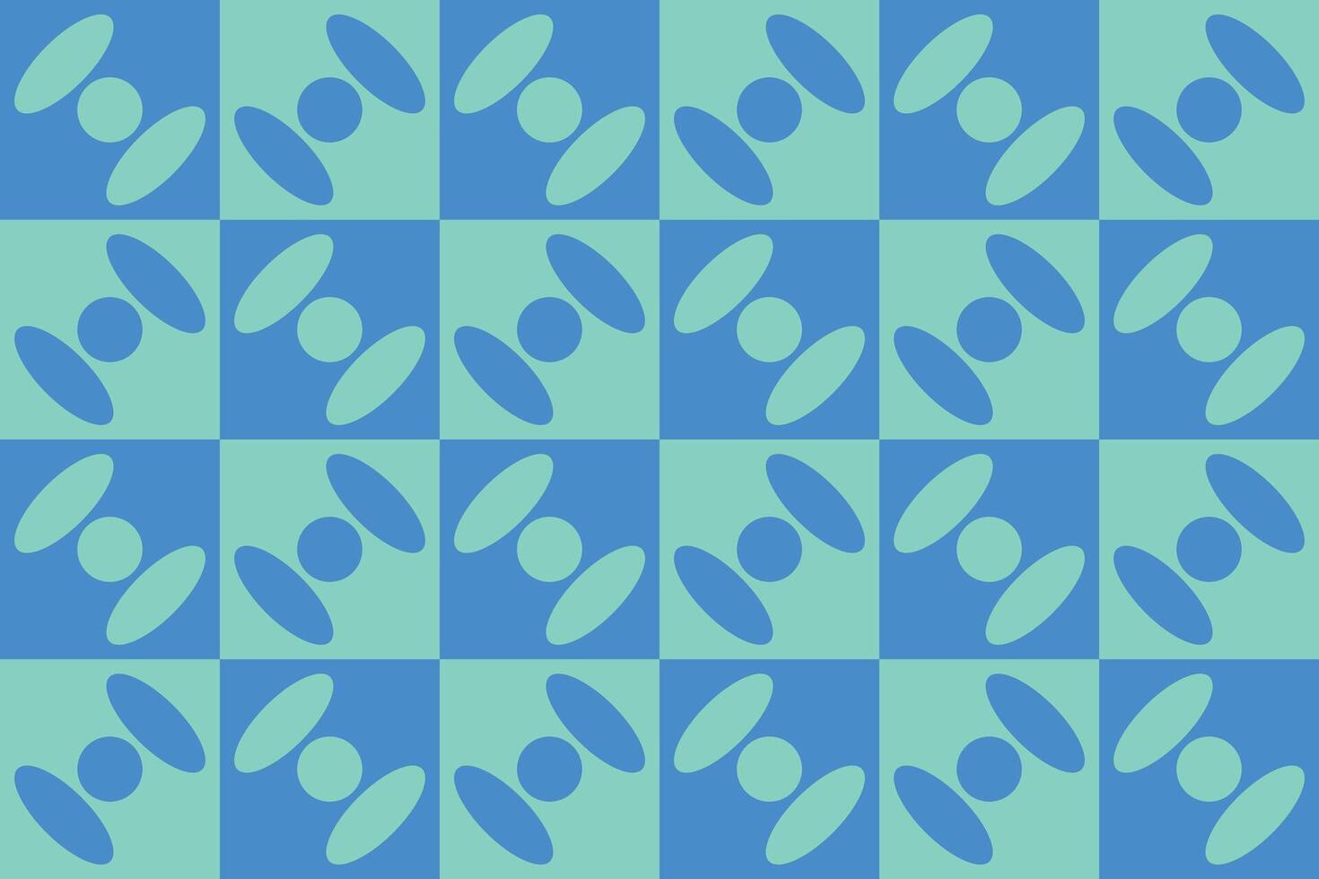 A blue and green geometric pattern with circles vector