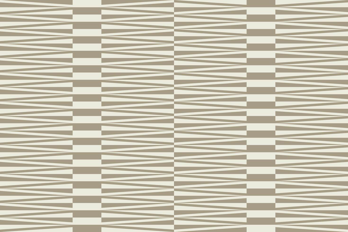 A beige and white triangle striped pattern vector