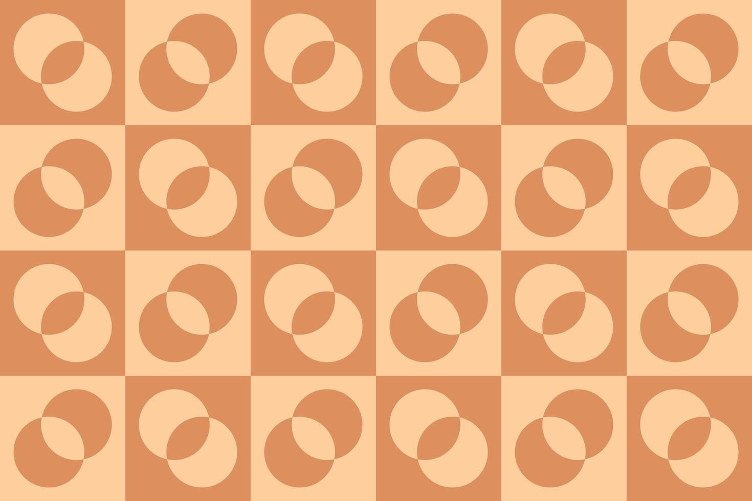 Pattern with circles in orange and brown vector