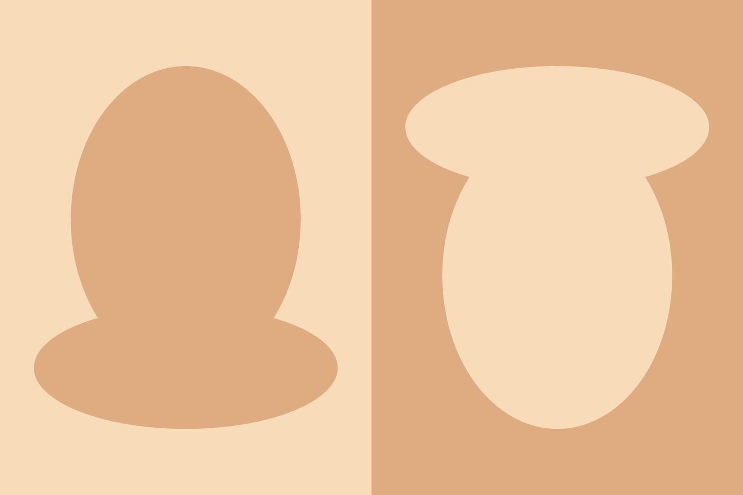 Two different shapes of a circle on a brown background vector