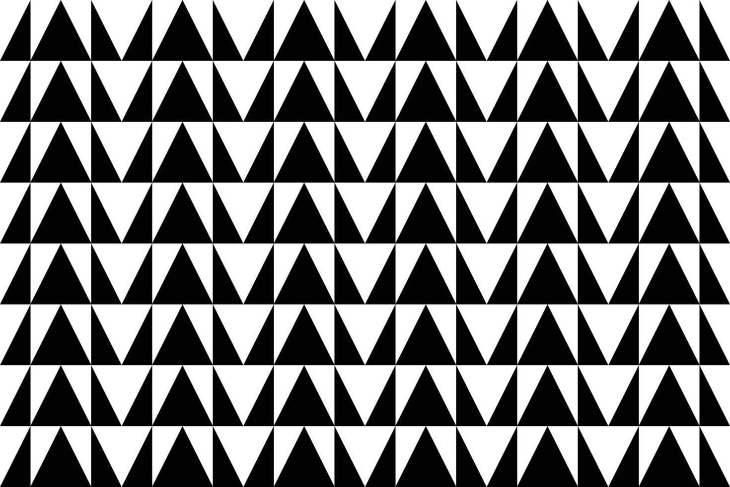 A black and white pattern with triangles shapes vector