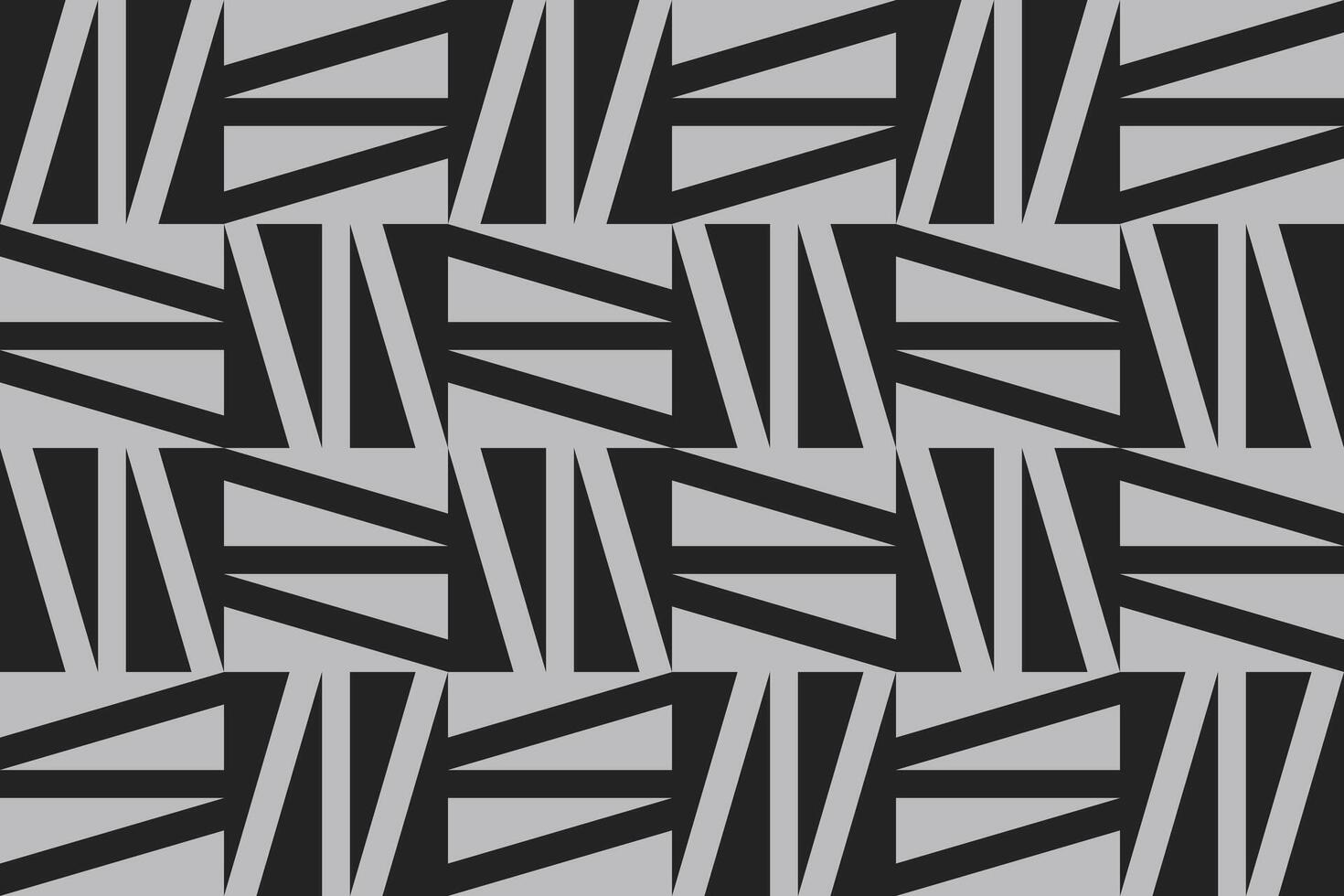 A black and grey triangle pattern with diagonal lines vector
