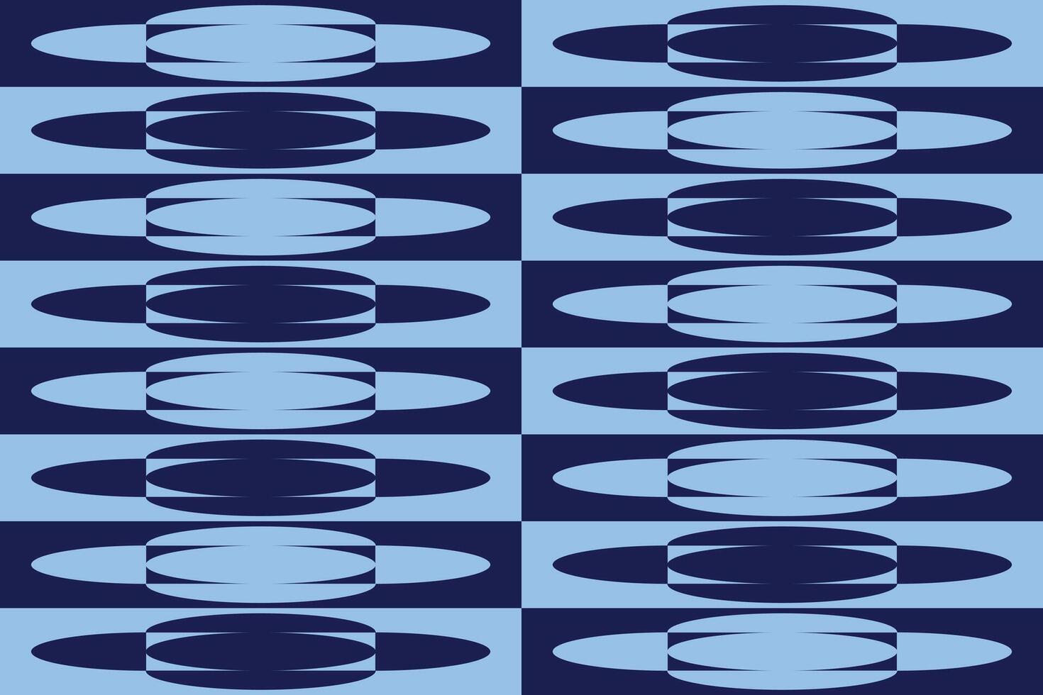 A blue pattern with a large oval shapes vector