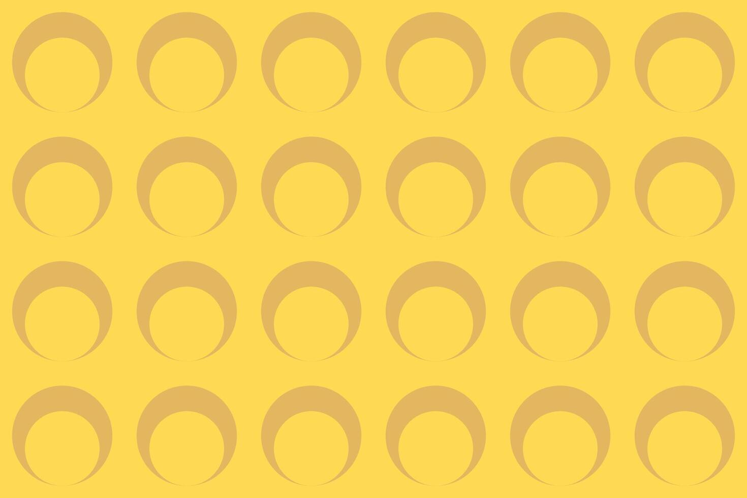 A yellow background with many small circles vector