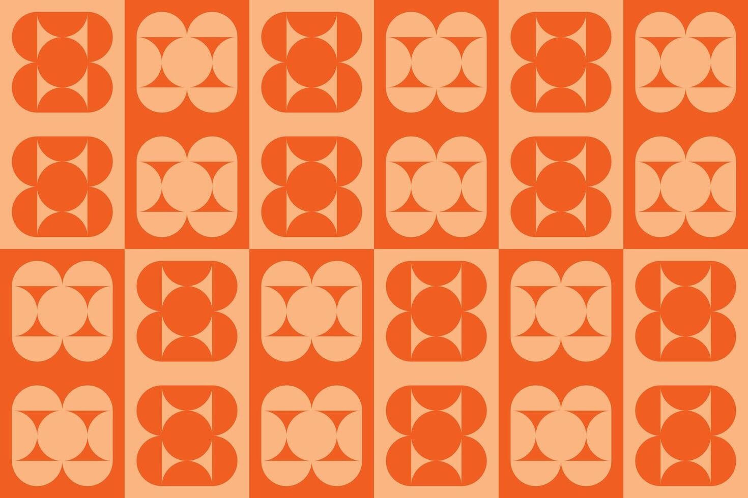An orange pattern with circle geometric shapes vector