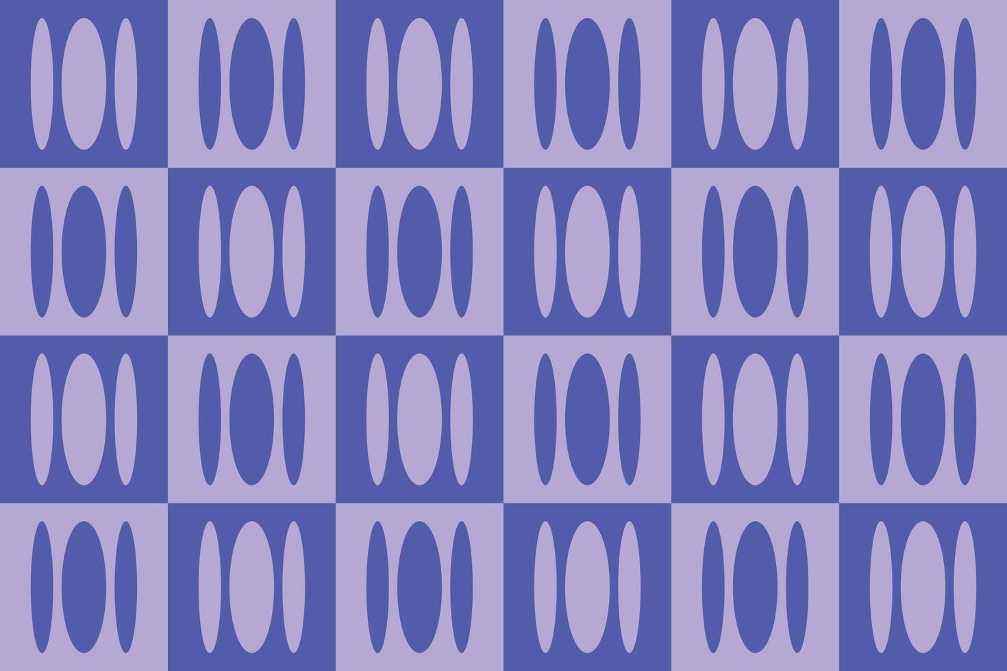 A purple and blue circle shapes checkered pattern vector