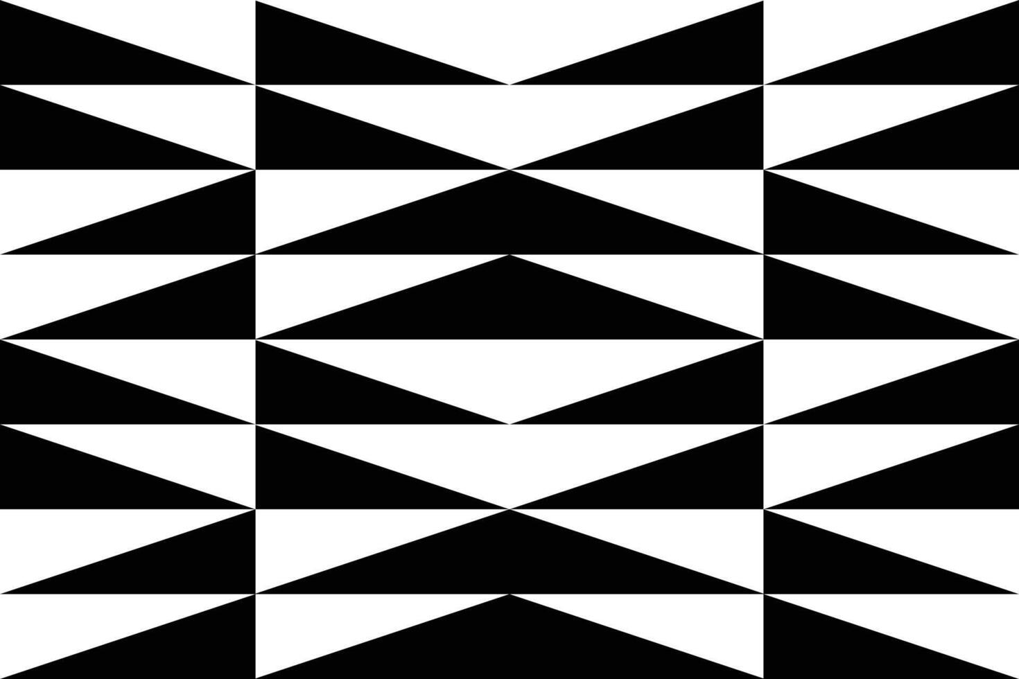 A black and white geometric pattern with triangles and diagonal line vector
