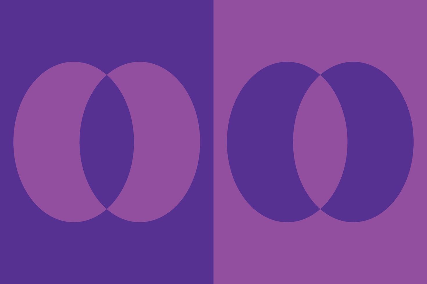 Two purple circles with the same color vector