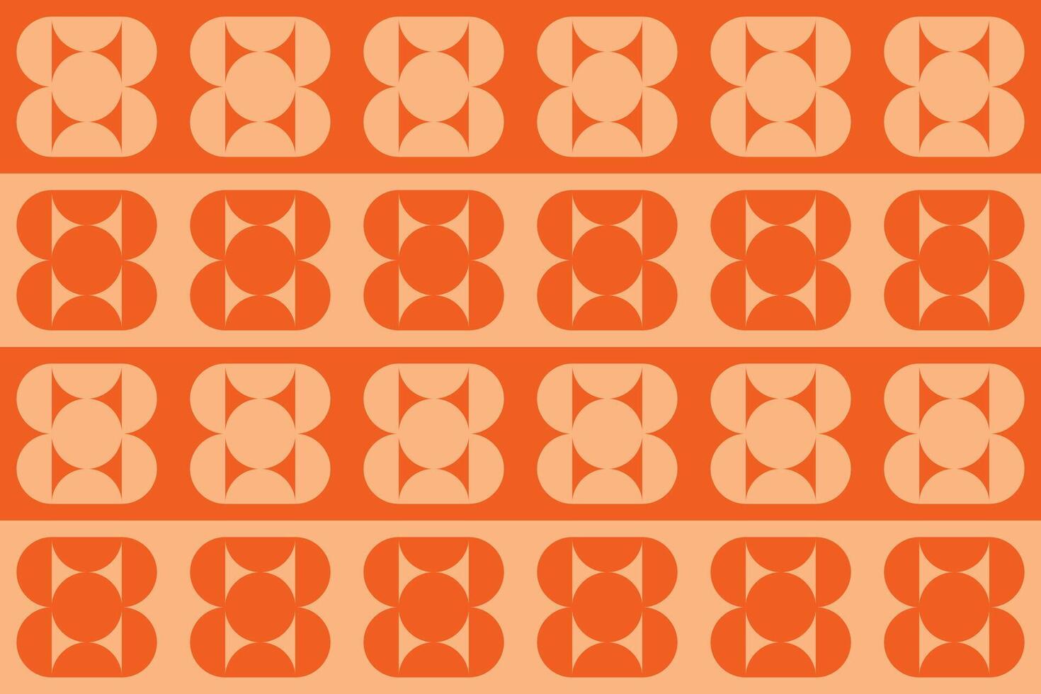 Orange pattern with geometric shapes vector
