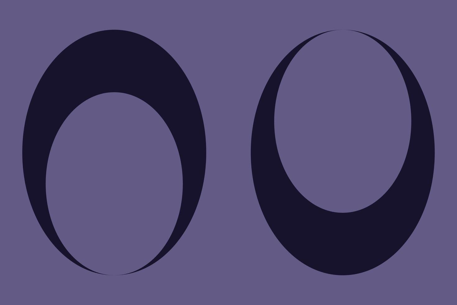 Two black circles on a purple background vector
