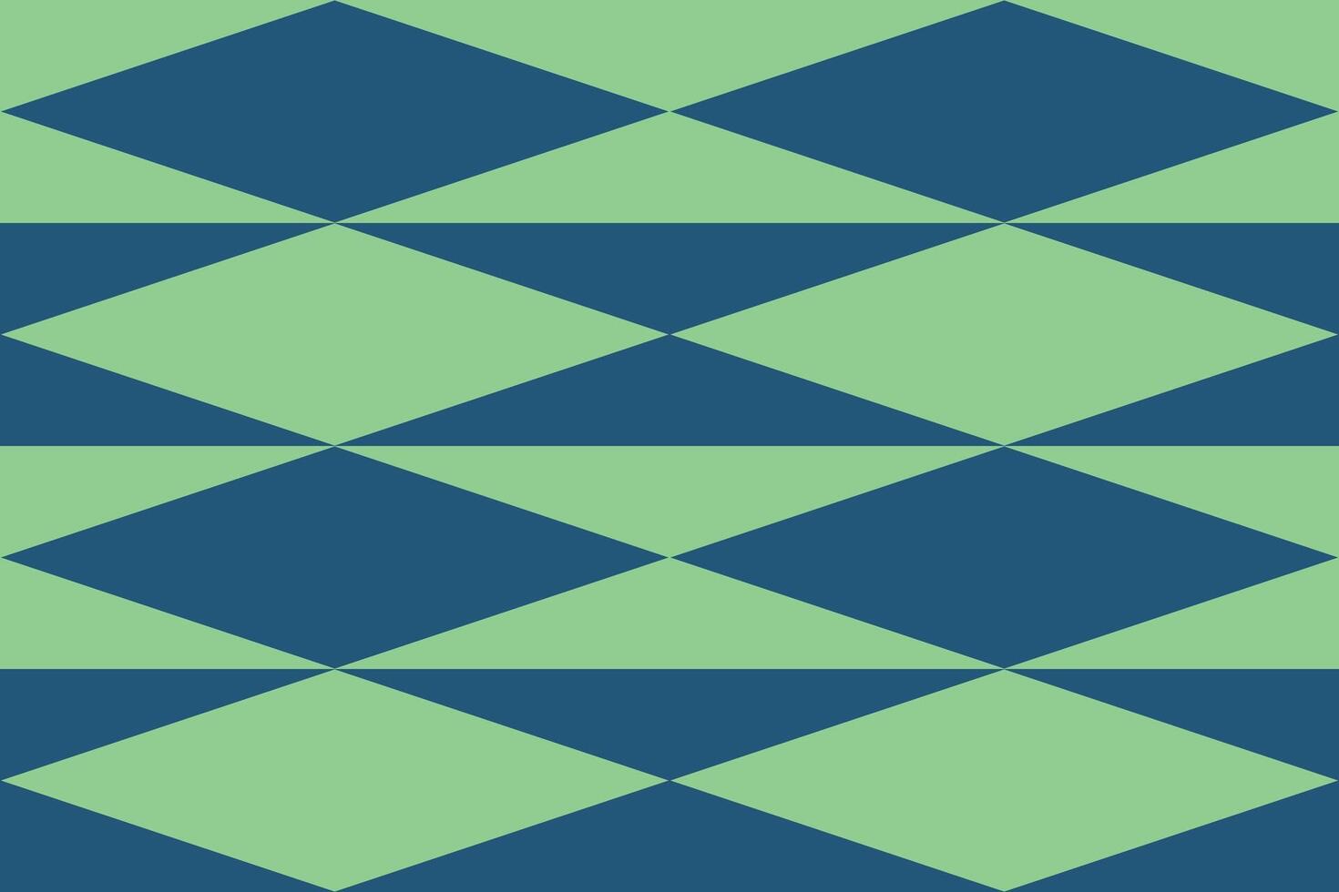 A green and blue checkered pattern with triangles vector