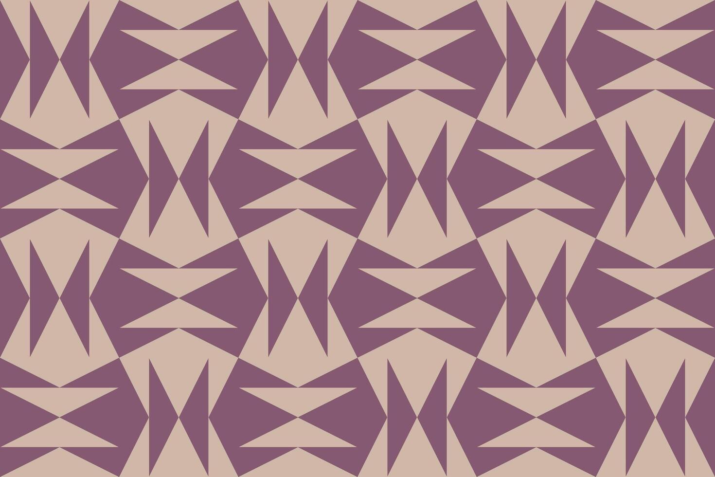 A purple and beige geometric pattern with triangle shapes vector