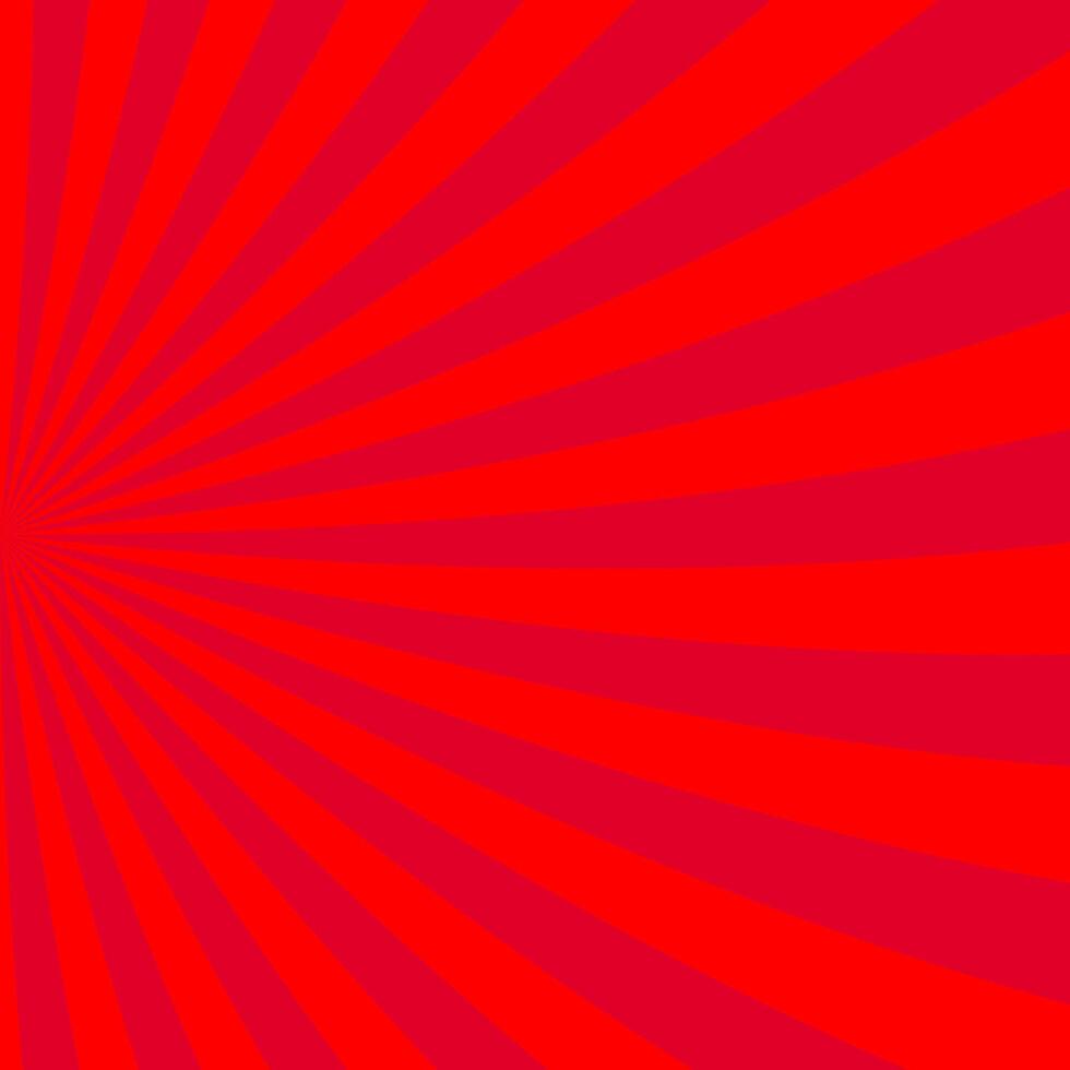 Geometrical psychedelic twirl ray burst background - hypnotic curved graphic with red curves vector