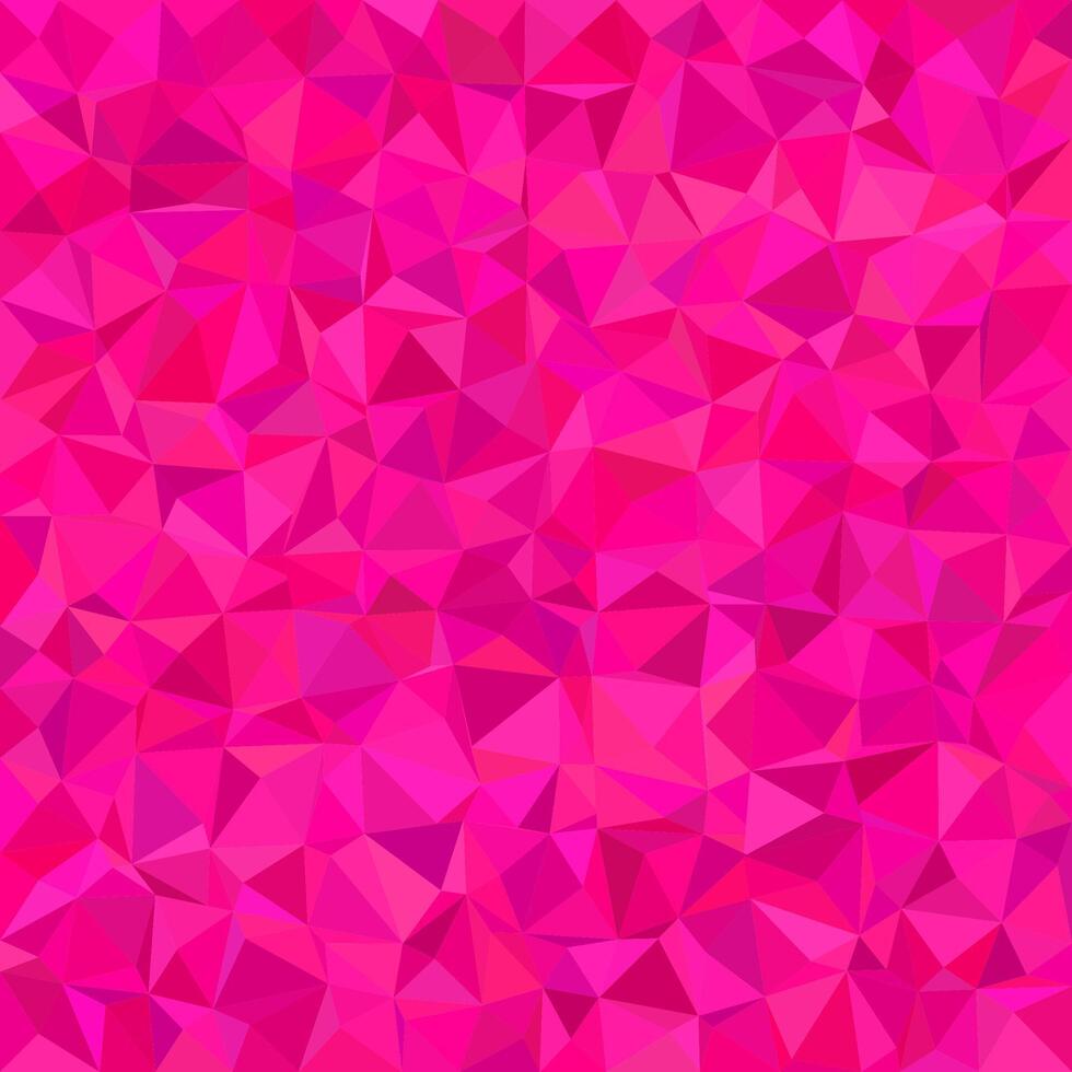 Abstract irregular triangle tiled background - illustration from low-poly triangles in pink tones vector