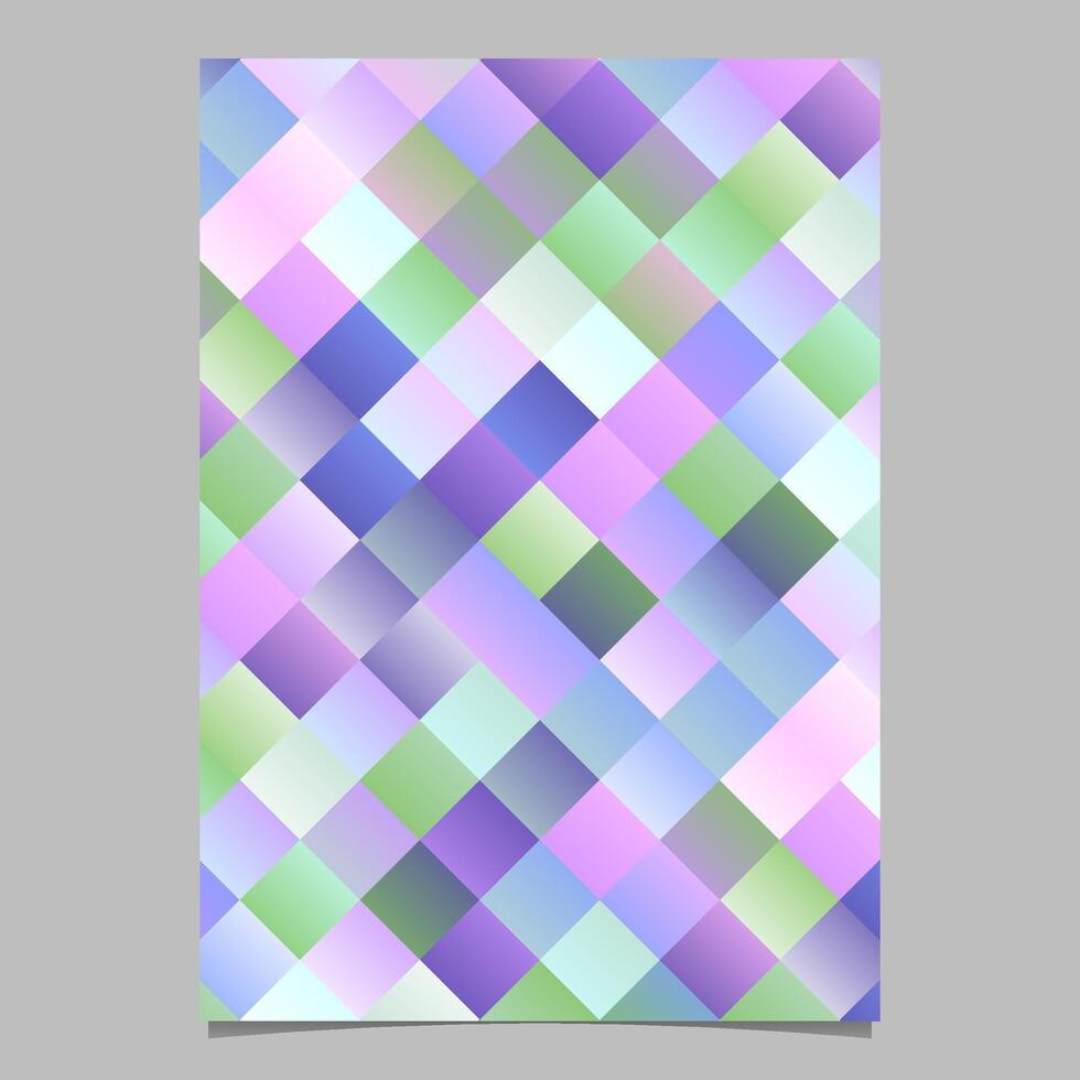 Trendy square pattern poster template - abstract flyer background vector