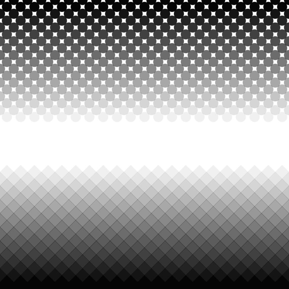 Geometric halftone pattern background - abstract graphic design from squares and dots vector