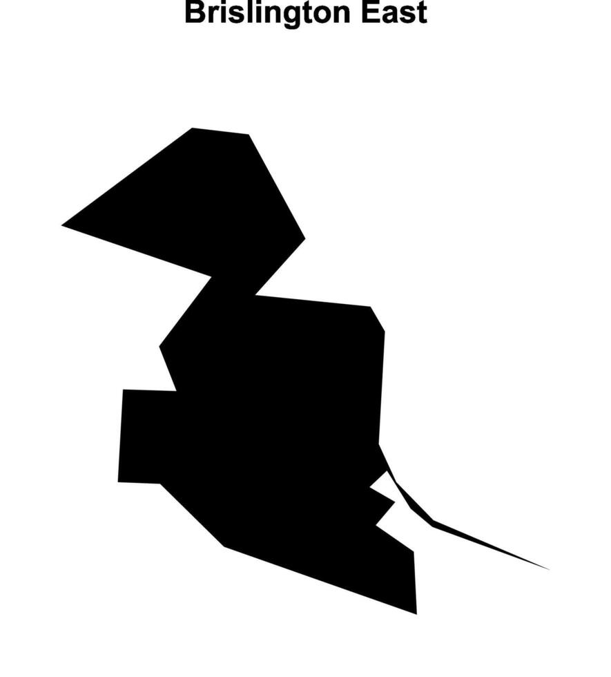 Brislington East, England blank outline map vector