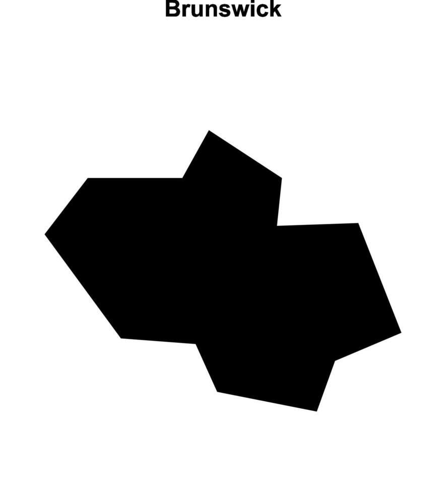 Brunswick, England blank outline map vector