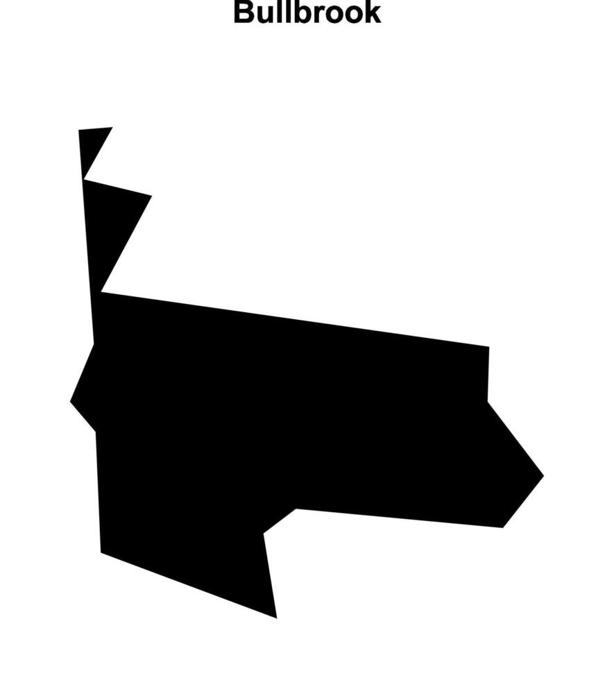 Bullbrook, England blank outline map vector
