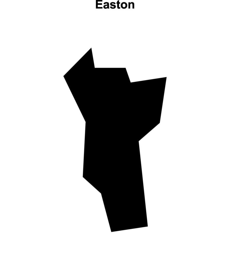 Easton, England blank outline map vector