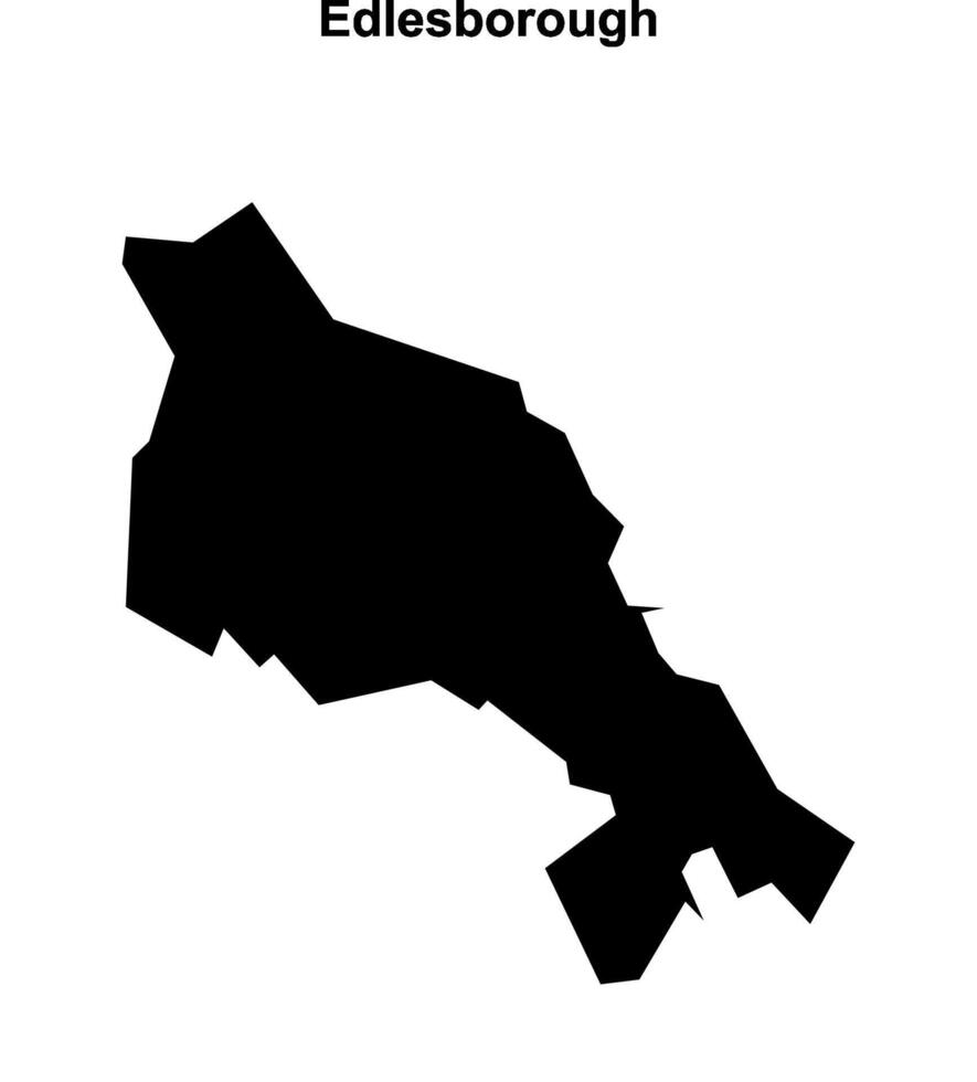 Edlesborough, England blank outline map vector